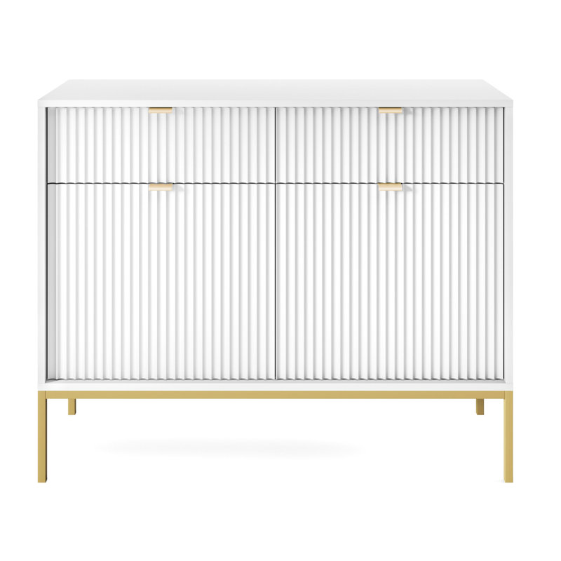 Kalanchoe 2 - Door Rectangle Accent Cabinet, White