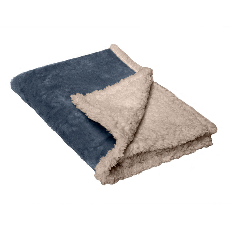 Snuggly & Warm Soft-Edge Warming Waterproof Blanket, 30" x 20", Blue