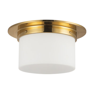 Mineral 11-in Brass Flush Mount