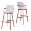 Ensemble de 2 chaises de salle à manger, tabouret de bar rembourré avec structure en métal,
