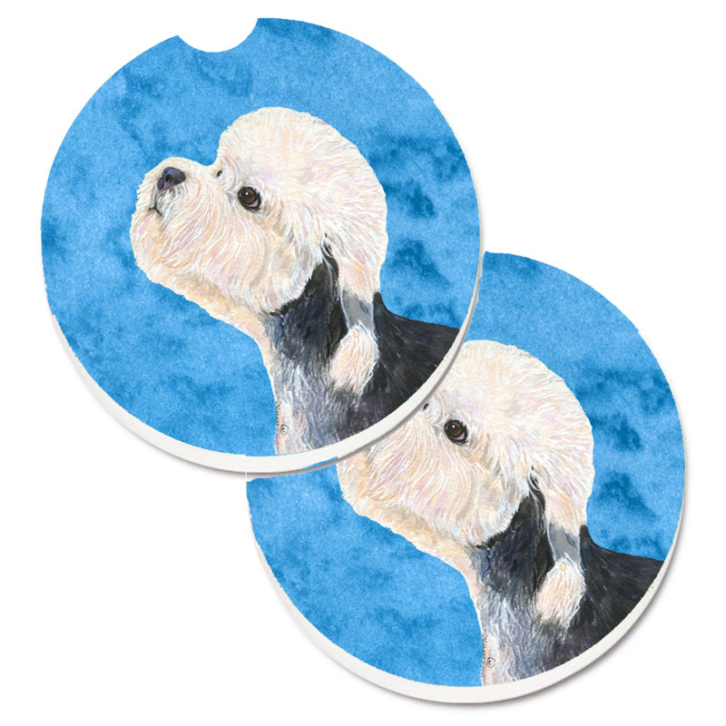 Sous-verre barbu collie voiture, Dandie Dinmont terrier