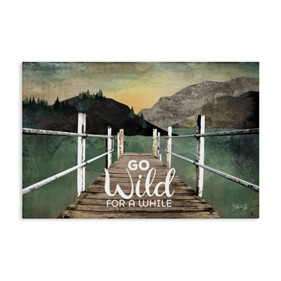 "Go Wild", art mural sur toile rustique par Marla Rae