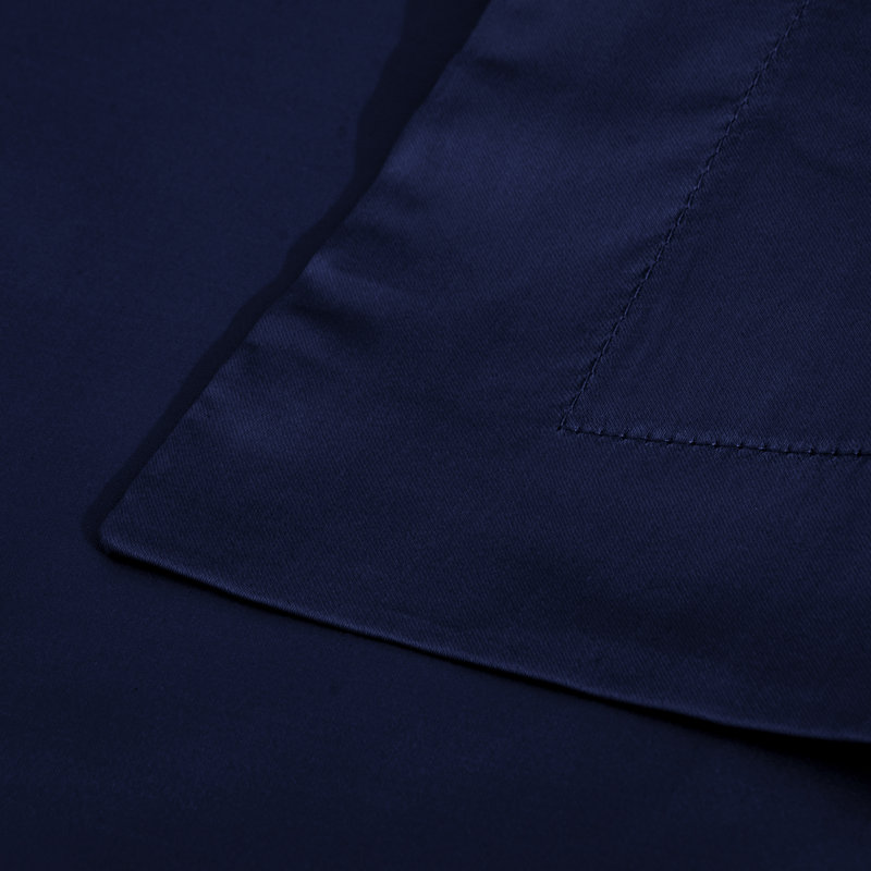 Taies d'oreiller carrées en satin de coton égyptien de qualité supérieure (500 fils/cm²) - NTBAY, Grand lit, Bleu marine
