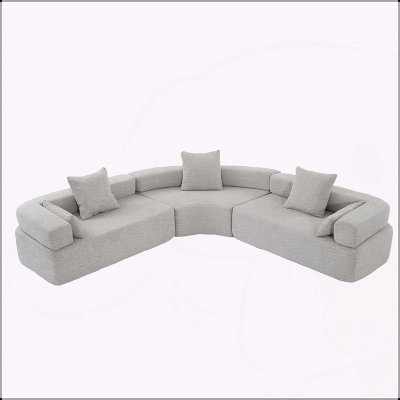 Canapé modulaire surdimensionné Boneless, Gris