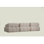 Élégant canapé d'angle, couleur crème, 118,1 po x 78,7 po x 31,5 po | Structure en bois de hêtre et en carton, tissu 100% polyester | 28 sièges en mousse souple, mécanisme de dossier et d'accoudoirs | Nettoyage facile à sec | Design moderne-659258787