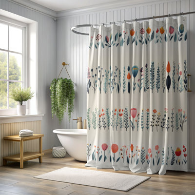 Soft Petal Scenes - Premium Shower Curtain