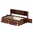 Clelio Full Size Wooden Captain Bed with Built-in Storage Shelves, 4 Drawers and 2 Cabinets