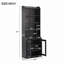Armoire haute polyvalente avec courbes gracieuses et rangement personnalisable-2089869327