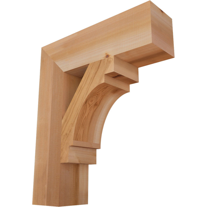 Support en bloc de cèdre rouge occidental, l 5 5 po x P 22 po x H 26 po, Cèdre rouge de l'Ouest (lisse)