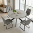 Joevan Modern Round Kitchen Dining Table Set with Dining Chairs