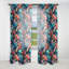 Motif tropical de corail - rideau floral - obscurcissement de la pièce en velours - 1 panneau-107598325