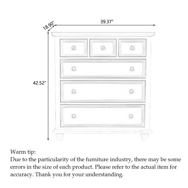 American Country Solid Wood Chest of Drawers