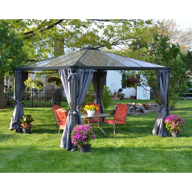 Palram - Canopia Milano 10' x 14'/Martinique 5000 12' x 16' Gazebo Curtain Side Wall