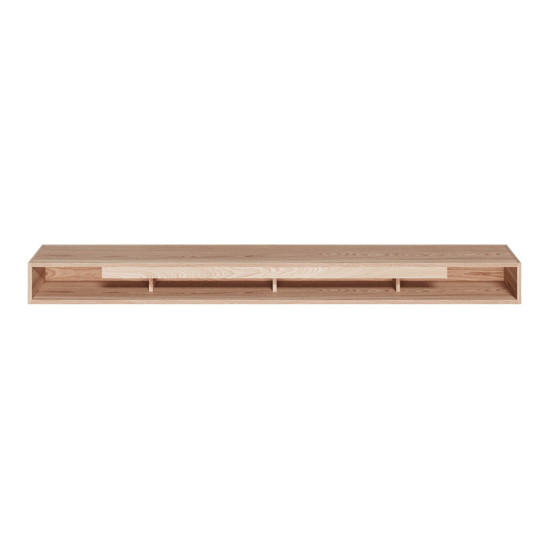 5 In. D X 7.25 In. W X 72 In. L Unfinished White Oak Wood Mantel, 48" L, Natural Ash