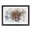 Tiger In The Blue Watercolour - Single Picture Frame Print on MDF-56740507-56740508