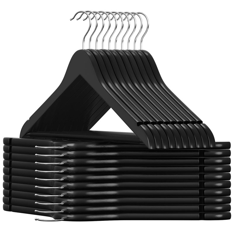 Beanland Manufactured Wood Standard Hanger, Black