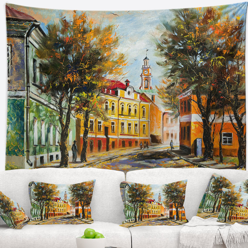 Paysage antique vitebsk dans la tapisserie d'automne, H 32 po x l 39 po