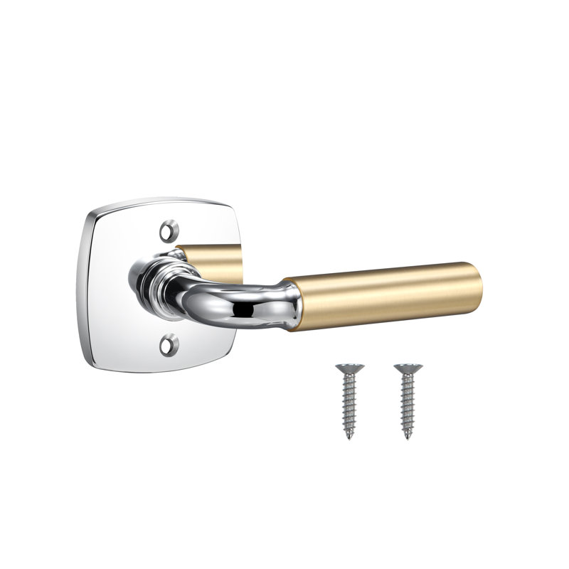 Forma Dummy Rosette In Polished Chrome, Smooth Grip In Satin Brass, Polished Chrome/Satin Brass