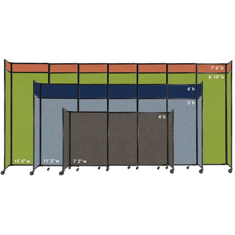 Cloison portative Soundsorb, H 48 po x l 86 po x P 18 po, Gris marbre