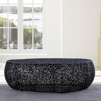 Cindie Oval Coffee Table Black