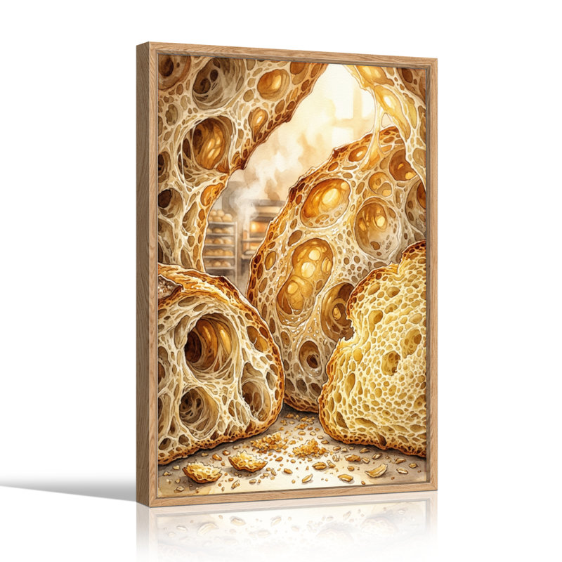 "Bread Crumb", reproduction d'art sur toile, ensemble de 1, H 24 po x l 18 po, Naturel