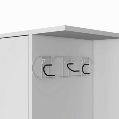 Armoire de rangement à balai blanche
