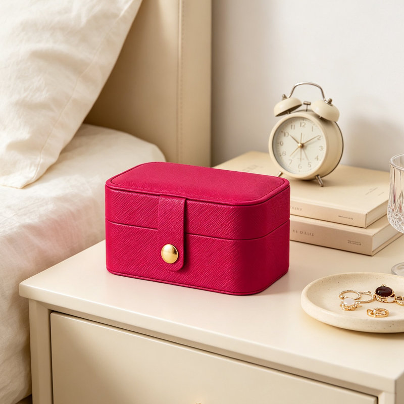 Leather Jewellery Box +, Rose