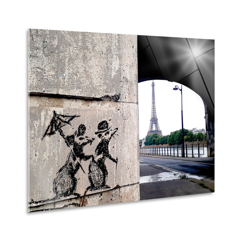 Eiffel Mice 1 Piece Wall Art, 65cm H x 95cm W