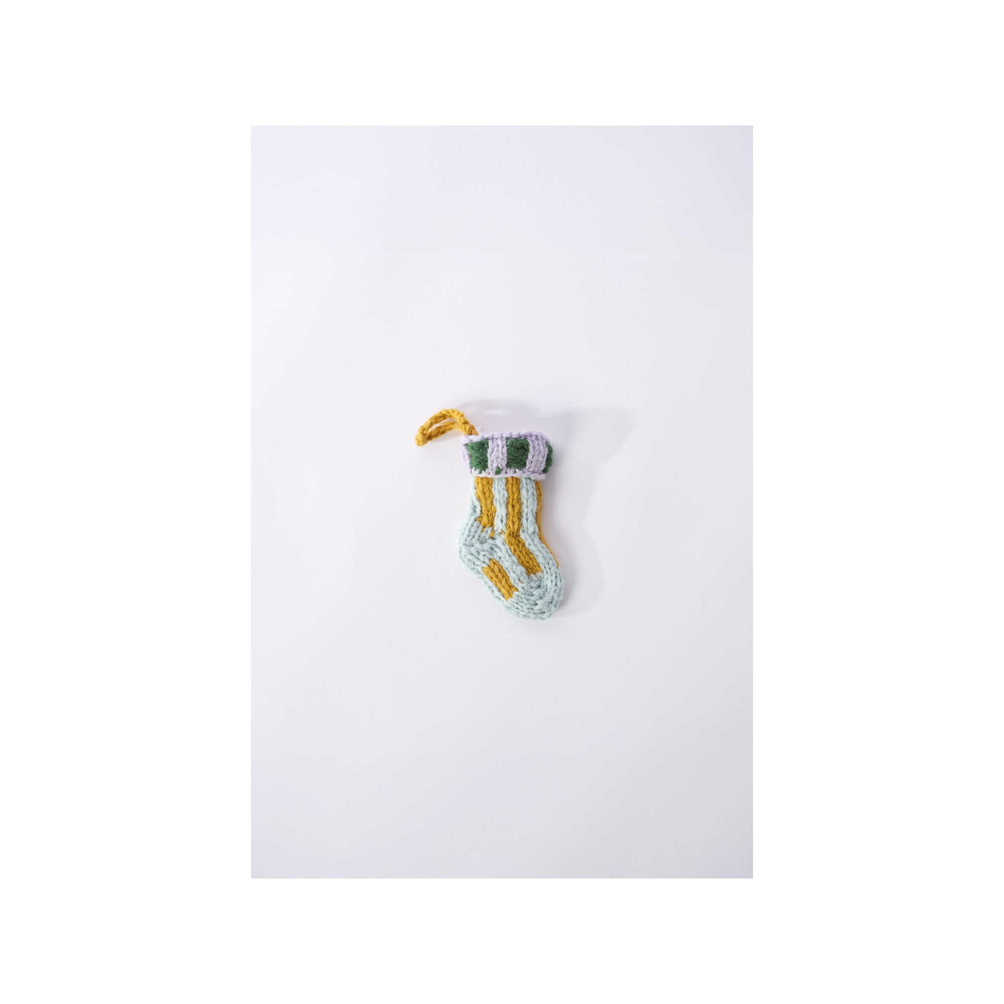 Tiny Stocking Ornament 6"x 4"