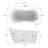 Maya 55" x 28" Freestanding Soaking Acrylic Bathtub-84448389