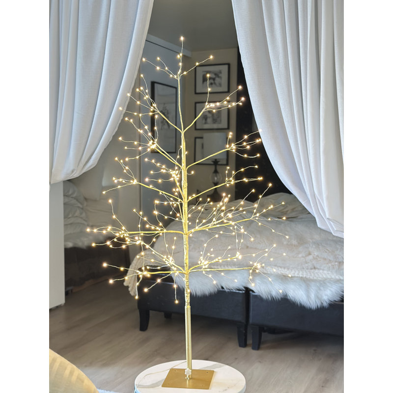 Bouleau lumineux - 3 pieds, H 37,5 po x l 27 po x P 27 po