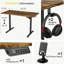 Bureau debout électrique de 46 po x 23 po, bureau réglable en hauteur à double moteur avec 4 préréglages de mémoire, double moteur, facile à assembler pour la maison et le bureau