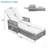 Outdoor Long Reclining Chaise, Wicker Lounge With Armrests, Patio Adjustable Recliner, Soft Removable Cushions, All-Weather Rattan Poolside & Garden Furniture-137119084-137119089