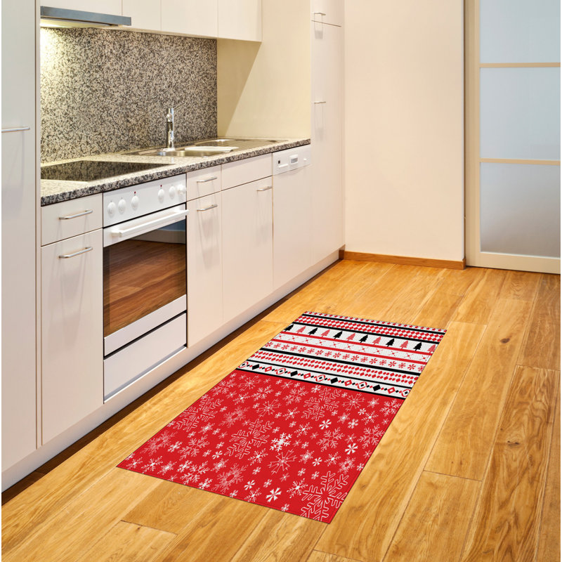 Christmas High Density Long Fiber Poly Threads Decorative Area Rug Carpet, Rectangle 2'7" x 5'
