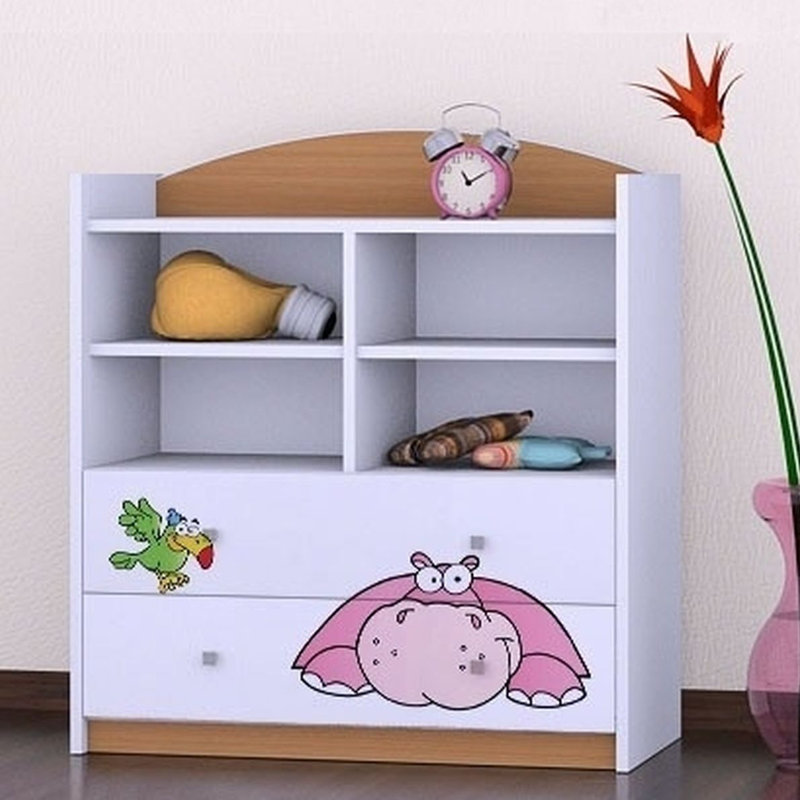 Annalise 96cm H X 86cm W Animals Kids Cube, Natural