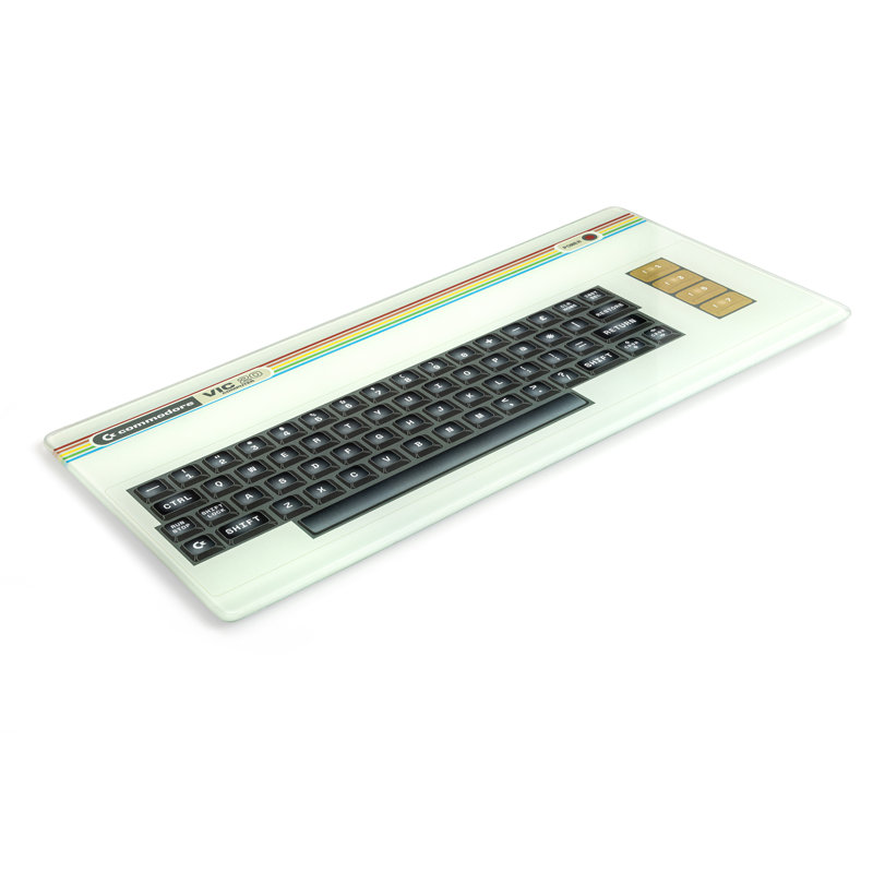 Retro Vic20 Keyboard Glass Chopping Board 