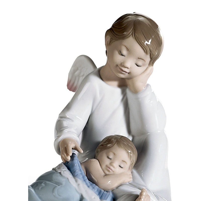 My Guardian Angel Figurine, White/Blue