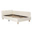 Pink Upholstered 3ft Children's Bed - Velvet Bed with Headboard, Safety Rail & Solid Wood Legs-667109073