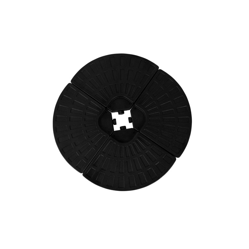 Base de parasol noire - conception stable à 4 étages, détachable pour la stabilité, noir, remplissage eau / sable