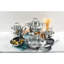Ensemble de batterie de cuisine en aluminium 13 pièces