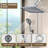 12" Rectangular Dual Shower Head Combo with 6-Spray Handheld Shower Wall Mount Chrome-122060556