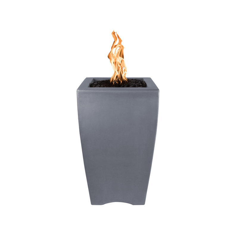 Colonne de feu en béton Baston, Gris, Propane, Oui