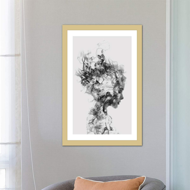 « Dissolve Me » par Dániel Taylor - reproduction sur toile, H 32 po x l 24 po, Papier dans un cadre photo, Gold
