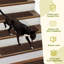 Tapis d'escalier antidérapant 8 po x 30 po - Tapis d'escalier pour marches intérieures en bois-676644216-676644217-676644213