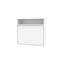 Bureau d'étude moderne blanc avec option de fixation murale, 25,2 po x 23,6 po x 7,9 po | 100% panneau de particules enduit de mélamine, épaisseur: 0,7 pouce | Nombreuses tablettes pour le rangement, design élégant et fonctionnel pour le bureau à domicile