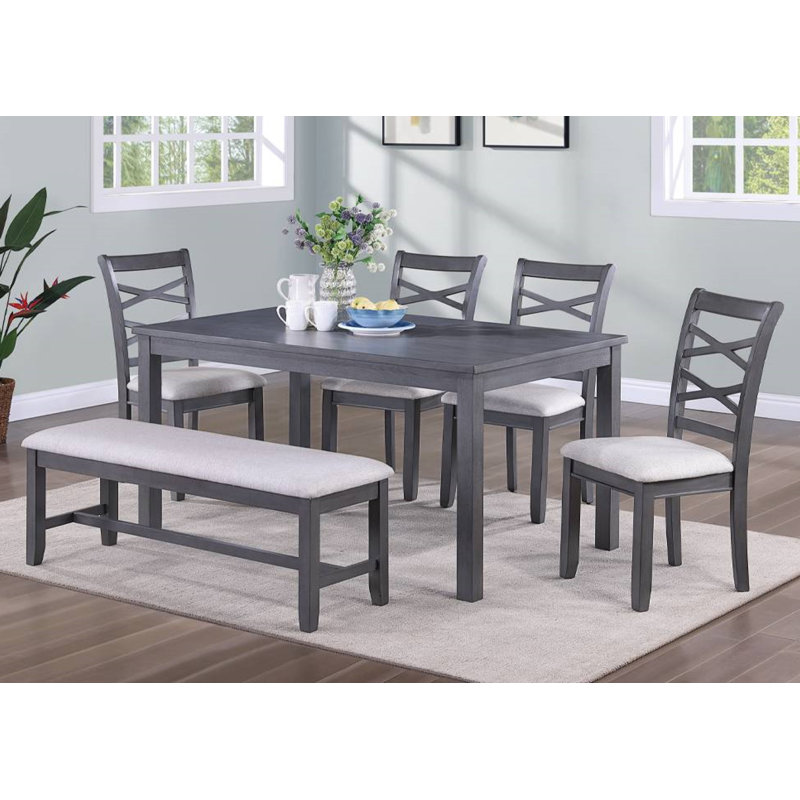 Randle 6 Piece Dining Set, Gray