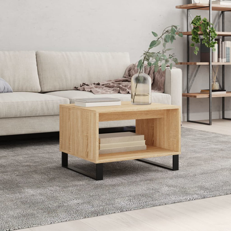 Azilynn Sled Coffee Table with Storage, Sonoma Oak