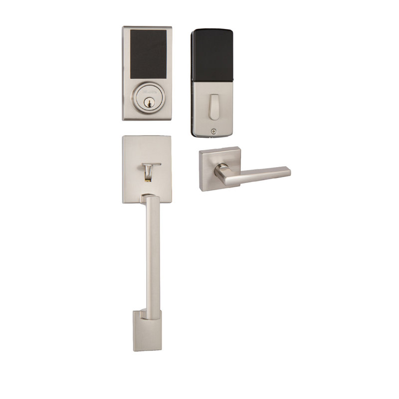 Delaney Avino Handleset w/ touchpad Deadbolt Satin Nickel, Satin Nickel
