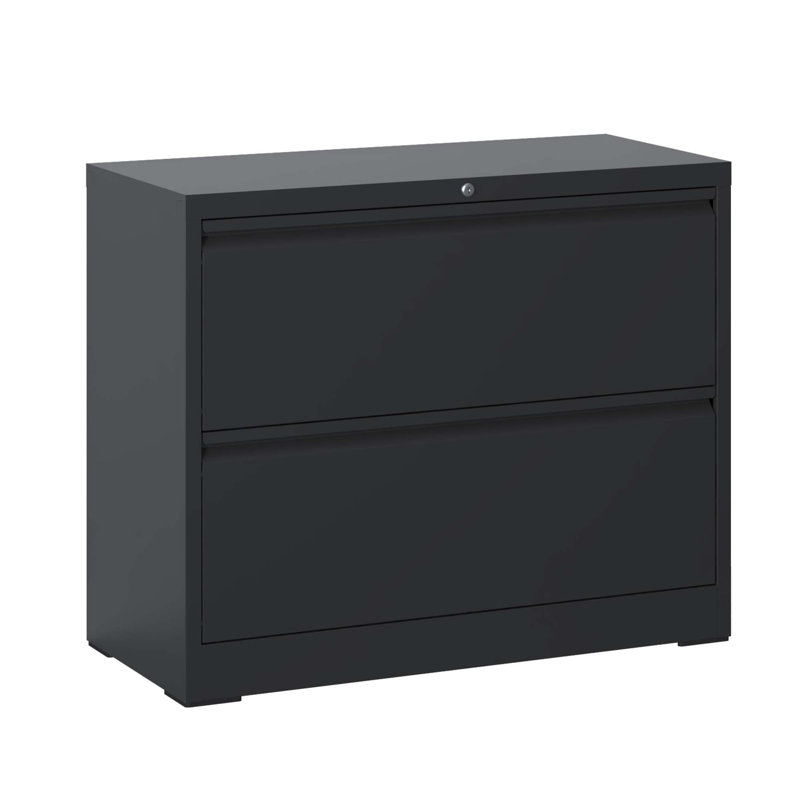 Classeur de rangement de 35,43 po Melvena, Noir