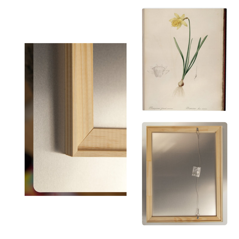 Narcisse Grande — Portrait en métal, H 30 po x l 20 po
